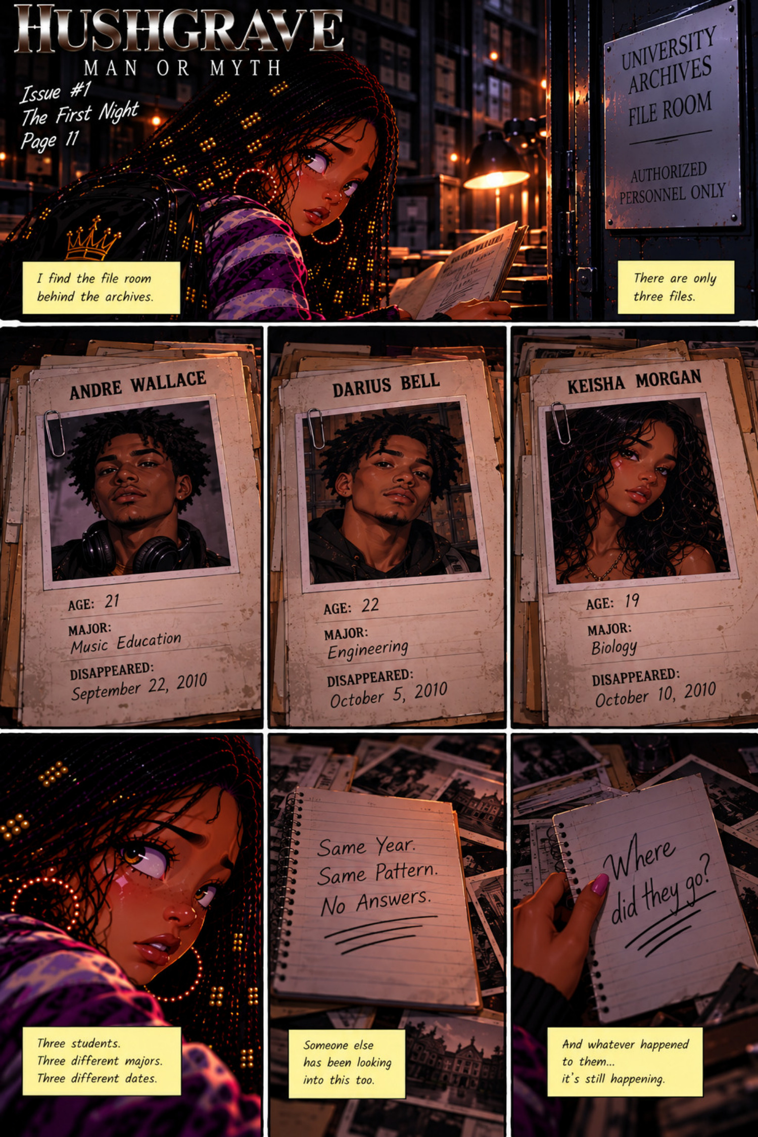HUSHGRAVE: Man or Myth sample page 2