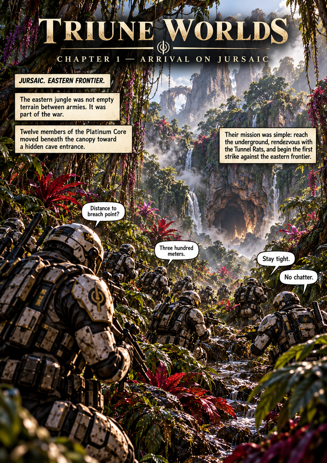 Triune Worlds sample page 1
